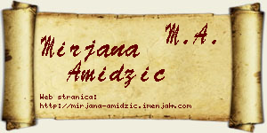 Mirjana Amidžić vizit kartica